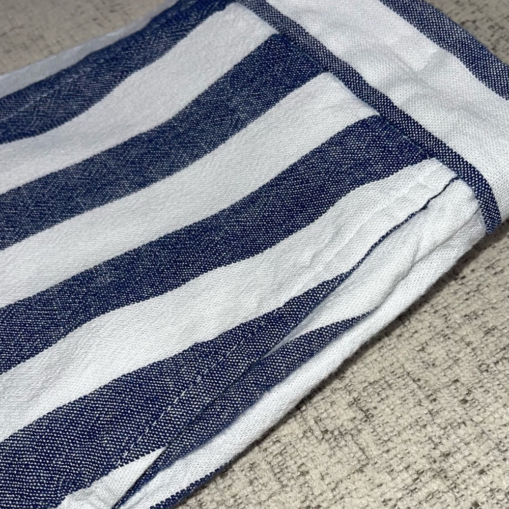🛍️🌟Host Pic 🌟Banana Republic Rowan Striped Wide Leg Size 2 Pețite - Picture 3 of 8